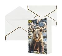 STVYUKL Biglietto di auguri con buste bianche, biglietto di auguri per incontri con animali e orso, buon compleanno, matrimonio, biglietti vuoti per tutte le occasioni, 10 x 15 cm