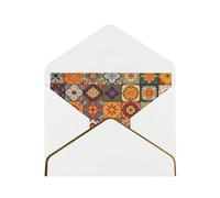 STVYUKL Biglietto di auguri con buste bianche, gruppo di biglietti geometrici marocchini, per compleanno, matrimonio, biglietti vuoti per tutte le occasioni, 10,2 x 15,2 cm