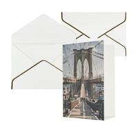 STVYUKL Biglietto di auguri con buste bianche, Thinking of You Card Brooklyn Bridge, biglietto di auguri di buon compleanno matrimonio biglietti vuoti per tutte le occasioni 4x6