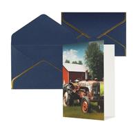 STVYUKL Biglietto di auguri con buste blu, Thinking of You Card Company Farm Tractor Happy Birthday Wedding Invitation Biglietti vuoti per tutte le occasioni 4x6