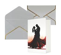 STVYUKL Biglietto di auguri con buste grigio chiaro, Thinking of You, biglietto da ballo da sala da ballo, buon compleanno, invito a matrimonio, biglietti vuoti per tutte le occasioni, 10,2 x 15,2 cm