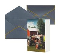STVYUKL Biglietto di auguri con buste nere, Thinking of You Card Company Farm Tractor Happy Birthday Wedding Invitation Biglietti vuoti per tutte le occasioni 4x6