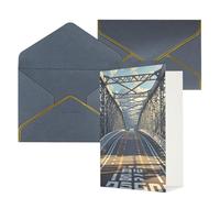 STVYUKL Biglietto di auguri con buste nere, Thinking of You Card Road Bridge, buon compleanno, invito a matrimonio, biglietti vuoti per tutte le occasioni, 10,2 x 15,2 cm