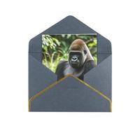 STVYUKL Biglietto di auguri con buste nere, Thinking of You, Gorilla in the Grass Happy Birthday Wedding Invitation Biglietti vuoti per tutte le occasioni 4x6