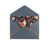 STVYUKL Biglietto di auguri con buste nere, Thinking of You, simpatico gallo, galline, buon compleanno, matrimonio, invito per tutte le occasioni, 10,2 x 15,2 cm