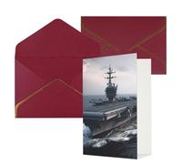 STVYUKL Biglietto di auguri con buste rosso scuro, biglietto di auguri per compleanno, matrimonio, biglietti vuoti per tutte le occasioni, 10 x 15 cm