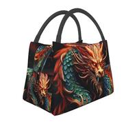 STVYUKL Borsa termica per il pranzo, riutilizzabile, a prova di perdite, con drago cinese, borsa termica per alimenti, per donne, uomini, lavoro, picnic, viaggi