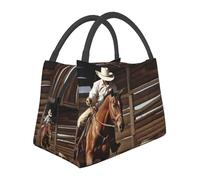 STVYUKL Borsa termica per il pranzo riutilizzabile a prova di perdite Scatola per il pranzo American West Rodeo Lunch Cooler Tote Food Carrier Per Donne Uomini Lavoro Picnic Viaggio