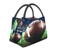 STVYUKL Borsa termica per il pranzo riutilizzabile a prova di perdite Scatola per il pranzo di football americano Cooler Tote Food Carrier per donne uomini lavoro picnic viaggio