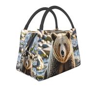 STVYUKL Borsa termica per il pranzo riutilizzabile a prova di perdite Scatola per il pranzo Incontro Animale Orso Lunch Cooler Tote Food Carrier Per Donne Uomini Lavoro Picnic Viaggio