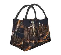 STVYUKL Borsa termica per il pranzo, riutilizzabile, a tenuta stagna, per il pranzo, per la città di Seattle, borsa termica per alimenti, per donne, uomini, lavoro, picnic, viaggi