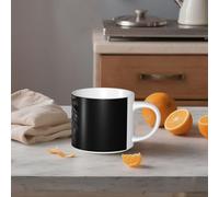 STVYUKL Tazza da caffè in ceramica da 450 ml, divertente tazza da caffè con grande manico bianco e nero a forma di testa di leone, tazza da tè per latte, cacao, caffè bianco