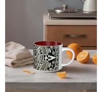 STVYUKL Tazza da caffè in ceramica da 450 ml, divertente tazza da caffè con grande manico, calendario Maya, tazza da tè della fine del mondo, tazza regalo per latte, cacao, caffè rosso