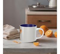 STVYUKL Tazza da caffè in ceramica da 450 ml, divertente tazza da caffè con grande manico, tazza da tè The Silent Monkey, tazza regalo per latte, cacao, caffè, blu navy