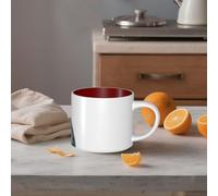 STVYUKL Tazza da caffè in ceramica da 450 ml, divertente tazza da caffè con manico grande, a becco lungo, tazza da tè con airone, tazza regalo per latte, cacao, caffè rosso
