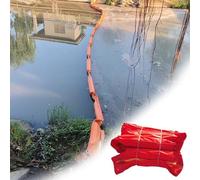 STWBHW Barriere galleggianti Anti-Petrolio in PVC da 10 m, Barriere galleggianti Anti-Petrolio in PVC for la Pulizia delle superfici acquatiche, recinzioni di contenimento(Red,40CM)