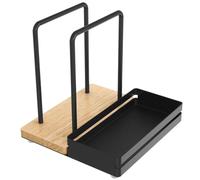 STWWO Portatovaglioli da Tavolo Portatovaglioli in Metallo e Legno con Caddy per sale e pepe Portatovaglioli di Carta Porta Tovaglioli per l'arredamento del Tavoli da Cucina Ristorante e Bar, Nero