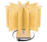 STWWO Stendi Pasta Fresca Girevole Essiccatoio per Pasta in Legno con 10 Bracci Rimovibili Acciaio Inossidabile 304 Stendipasta Essicatore per Asciugare 2 kg Pasta Spaghetti Tagliatelle Fresca