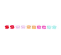 Stxdynjy 10 Tappi in Silicone Solido a Doppia Svasatura per Allungamento OHR, Multicolore 14mm