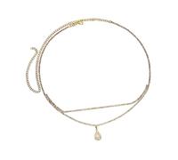 Stxdynjy Catena da Donna, Catena da Spiaggia, Impermeabile, Semplice E alla Moda, Collegamento alla Vita, Decorazione del Corpo, Catene per La Pancia, d'oro