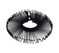 Stxdynjy Colletto a Volant in Tessuto Pregiato per Costumi Storici E Accessori Teatrali Ideale per Eventi Rinascimentali E Rappresentazioni Barocche, Nero