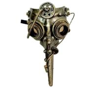 Stxdynjy Maschera Medico Della Steampunk Cosplay Maschera Becco Uccello Vintage Maschera Mezza Faccia Ingranaggi Copertura Viso Costume Plastica Leggera, Retrò Rame Antico