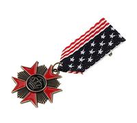 Stxdynjy Spilla con Medaglia in Tessuto a Righe, Uniforme Militare, Corsage, Stile 4