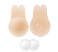 Stycizom Copricapezzoli Silicone Forma di Circolo da Donna Autoadesivi Reggiseni Bra Pad per Abito da Sera Abito da Sposa Costume da Bagno e Abiti Senza Schienale Riutilizzabili e Lavabili