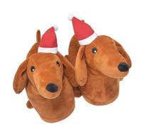 Styeyts Weiner Dog Slippers for Wome - Cozy Warm Animal Dog Slippers, Pantofola Cozy (Brown-b, taglia unica, adulto, donna, 38, numerico, taglia unica, taglia M