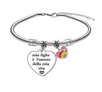 STYFA Braccialetto Figlia-Mia Figlia è L'amore Della Mia Vita-Regalo Di Compleanno-Regalo Per La Figlia-Braccialetto Mia Figlia