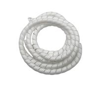 Styire Tubo flessibile for la protezione dei cavi a spirale da 5 metri, for un cablaggio ordinato e anti-groviglio Protezione Copertura(White,ID 12mm)