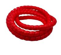 Styire Tubo flessibile for la protezione dei cavi a spirale da 5 metri, for un cablaggio ordinato e anti-groviglio Protezione Copertura(Red,ID 12mm)