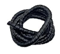 Styire Tubo flessibile for la protezione dei cavi a spirale da 5 metri, for un cablaggio ordinato e anti-groviglio Protezione Copertura(Nero,ID 10mm)