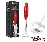 STYLANCE Frullino montalatteMontalatte Schiumatore Cappuccinatore per Latte Schiumalatte, Cappuccino, Grigio,Compresa Staffa, Esclusa Batteria (Red)