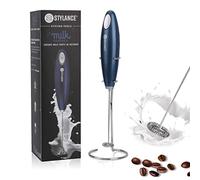 STYLANCE Frullino montalatteMontalatte Schiumatore Cappuccinatore per Latte Schiumalatte, Cappuccino, Grigio, Compresa Staffa, Esclusa Batteria (Blue)