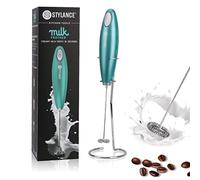 STYLANCE Frullino montalatteMontalatte Schiumatore Cappuccinatore per Latte Schiumalatte, Cappuccino, Grigio,Compresa Staffa, Esclusa Batteria (Sky Blue)