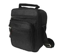 style and glamour Borsa a tracolla unisex moderna in tela da uomo donna shopping messenger scuola ufficio viaggi # nero piccola borsa sportiva 5 zip, Borsa Sportiva Nera Piccola 5 Zip, Taglia unica