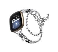 (Style B Fitbit Versa 3, Multicolor) For Fitbit Versa 3/Fitbit Sense Double Circle Hollow Out Watch Band Wrist Strap 20mm and Black