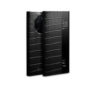 (Style B Huawei Mate 50 RS Pors, Black) QIALINO Anti-Drop Phone Case for Huawei Mate 50 RS Porsche Design 4G Genuine Cow Leather PC Cover