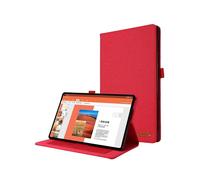 (Style B Lenovo Tab M10 Plus, Red) For Lenovo Tab M10 Plus Leather Case Scratch Resistant Flip Tablet Cover with Stand Card Slots