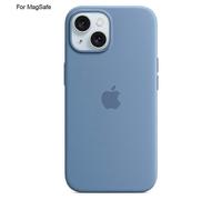 (Style Blue, Multicolor) HW For iPhone 15 Plus Case Compatible with MagSafe Liquid Silicone Phone Back Cover [Induction Popov