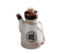 Style Bottiglia per salsa di soia con beccuccio antigoccia a prova di perdite, contenitore per condimenti per sushi e sashimi, ampolla per olio e aceto, per cucina e tavolo da pranzo (bianco)