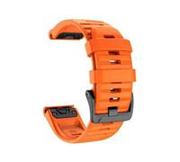 (Style C Garmin Fenix 7X, Orange) 26mm Silicone Band for Garmin Tactix 7 Pro/Fenix 7X/6X Pro/5X Plus,Horizontal Stripes Black Buckle W