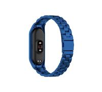 (Style C Xiaomi Mi Band 5, Blue) Stainless Steel Replacement Smart Watch Strap Watchband for Xiaomi Mi Band 5/6 Gold