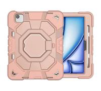 (Style E, Multicolor) Case for Tablet with Hand Grip and Kickstand Compatible with iPad Air 11 (2024) Made of PC and Silicone