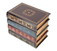 Style European Vintage Decorative False Libri di Deposito Box Office Scaffale Scaffi in Legno, Box Decorazioni Antichi Baschette Modello Cavo per Arredamento retrò (Dimensione di