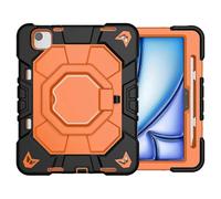 (Style F, Multicolor) Case for Tablet with Hand Grip and Kickstand Compatible with iPad Air 11 (2024) Made of PC and Silicone