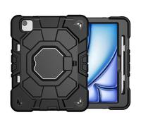 (Style G, Multicolor) Case for Tablet with Hand Grip and Kickstand Compatible with iPad Air 11 (2024) Made of PC and Silicone