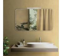 STYLE GLASS Specchio Bagno con luce Led ULISSE 100x70 cm, Specchiera Bagno con Lampada, Specchi da bagno moderno