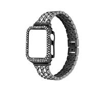 (Style I Apple Watch Series 6 4, Multicolor) 5 Beads Watchband Wrist Strap+PC Watch Case Protective Cover for Apple Watch Series 6/5/4/SE 40mm